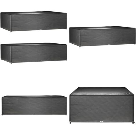Copri Mobili Giardino 2pz 16 Occhielli 325x205x90cm Rettangolo - Protezione per mobili da esterno - Telo per patio
