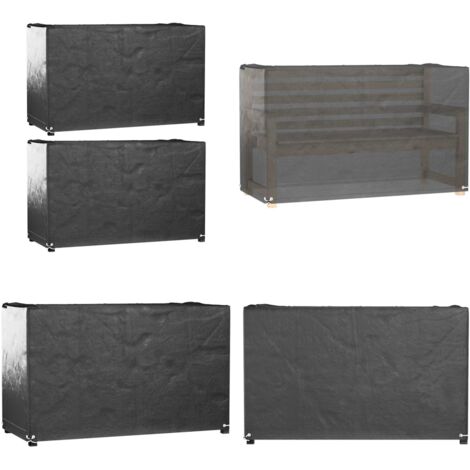 Copri Mobili Giardino 2pz 8 Occhielli 170x94x70 cm Rettangolare - Protezione per mobili da esterno - Telo per patio