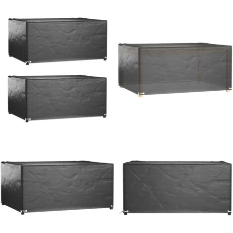 Copri Mobili Giardino 2pz 8 Occhielli 180x135x80cm Rettangolare - Protezione per mobili da esterno - Telo per mobili da patio