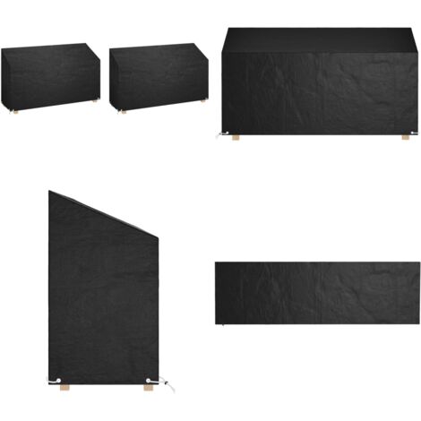 Copri Panche Giardino 2pz 12Occhielli 210x70x70/88 Polietilene - Copertura per mobili da esterno - Telo per mobili da giardino