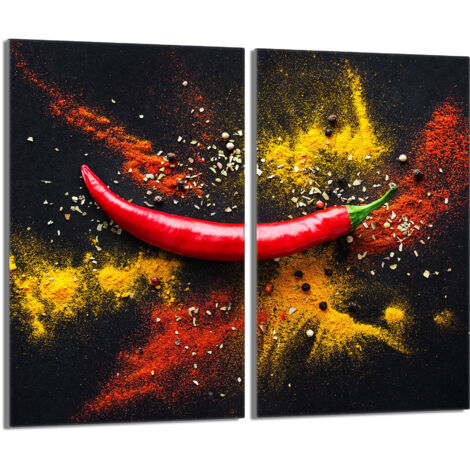 Copri piano cottura in vetro 2x30x52 Chilli