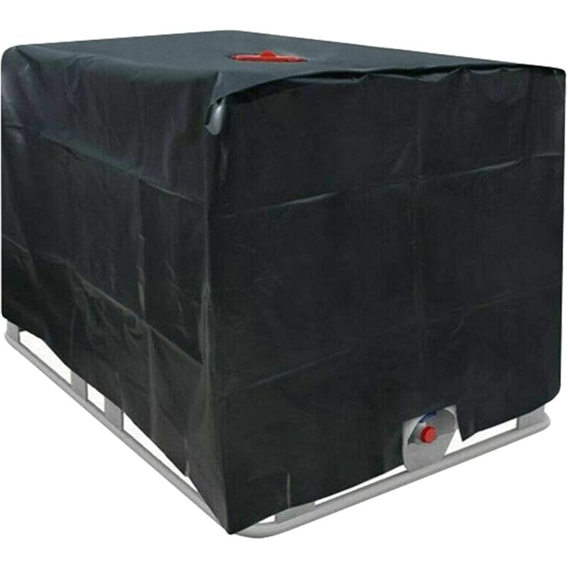 Cubierta de tanque de agua ibc 1000L 210D cubierta de contenedor de tanque de agua de lluvia con cremallera a prueba de viento Anti-UV resistente a