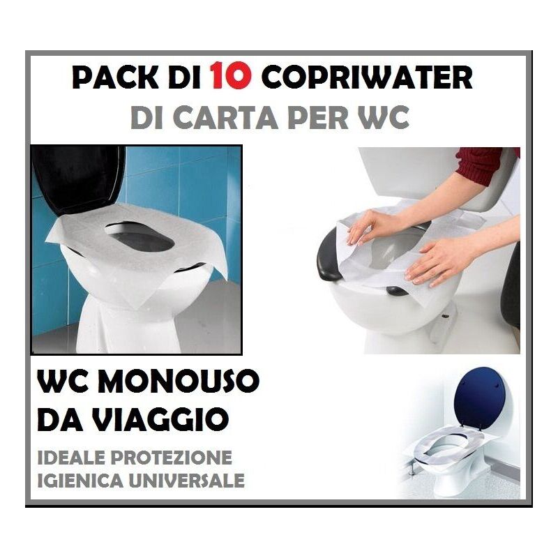 10 Copriwater Wc Di Carta Monouso Copri Water Protezione Igienici Toilette Bagno