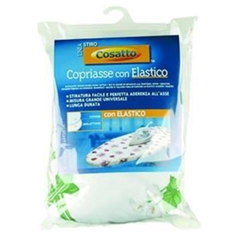 COPRIASSE DA STIRO DOPPIO STRATO CON ELASTICO E MOLLETTONE cm.140x50  FER 322218