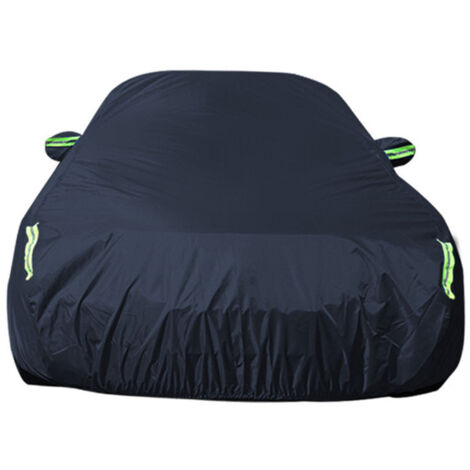 Copriauto per berlina con protezione solare antipioggia antigelo in taffetà di poliestere 190T personalizzato - Tessuto Oxford 420D addensato Nero XXL: 510  175  120 CM