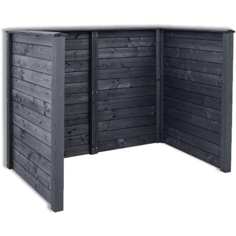Copribidone per giardino da esterno per 2 bidoni da 240 L, 161x100x122h cm
