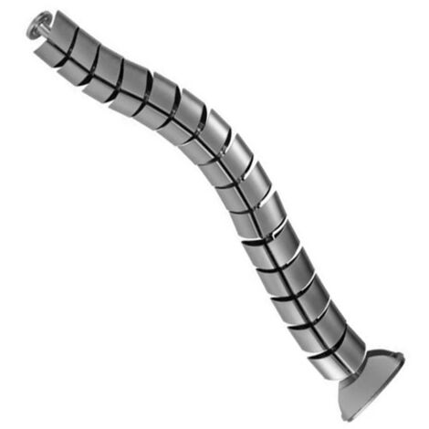 Copricavi avvolgicavi a spirale Maclean MC-768 (Argento)