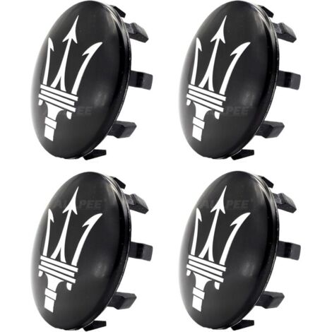 Copricerchi con logo centrale, 60 mm, materiale ABS. Compatibili con accessori Mesertatti (MS nero-cromati).
