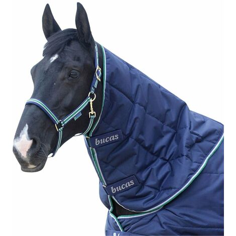 Copricollo da box modello Bucas Quilts imbottitura 300g: S = pony, Blu navy