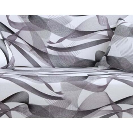 Copridivano a 2 posti 145-185 cm, copridivano moderno con braccioli, universale, elastico, protettivo, grigio.