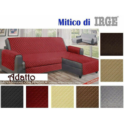 Copridivano Elasticizzato Jacquard con Braccioli 3 posti - Tinta Unita  Bordeaux Home Zen