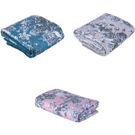 COPRIDIVANO ANTIM FLOWER 3 COLORI ASSORTITI 2 POSTI 223X179CM