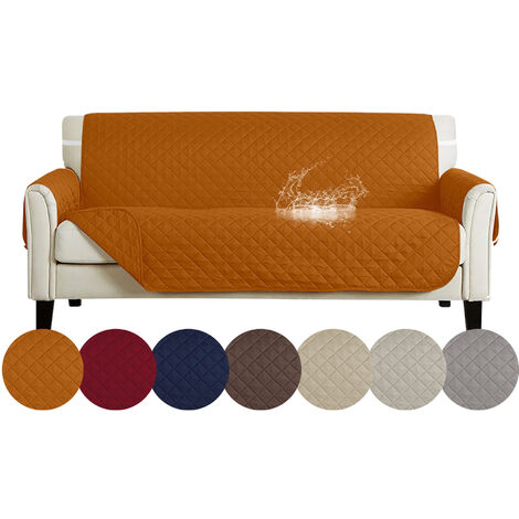 BIANCHERIAWEB - Copridivano Tinta Unita Elasticizzato Antimacchia Modello Sagomato Colore Panna - Foto 6