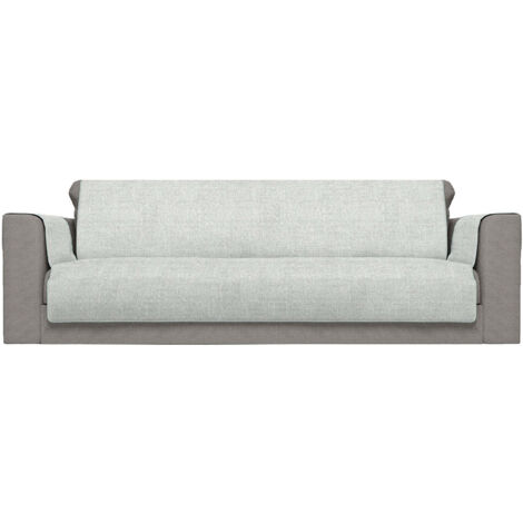 Copridivano con Copri Braccioli Seduta 230 cm in Poliestere Grigio