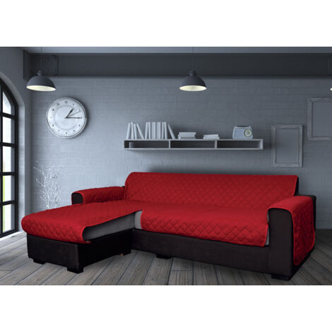Copridivano Con Penisola Antimacchia Trapuntato Modello Star Colore Bordeaux, misura240cmcoloreBordeaux