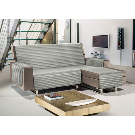 Copridivano Con Penisola Trapuntato Modello Best Colore Grigio Chiaro, misura280 cmcoloreGrigio Chiaro