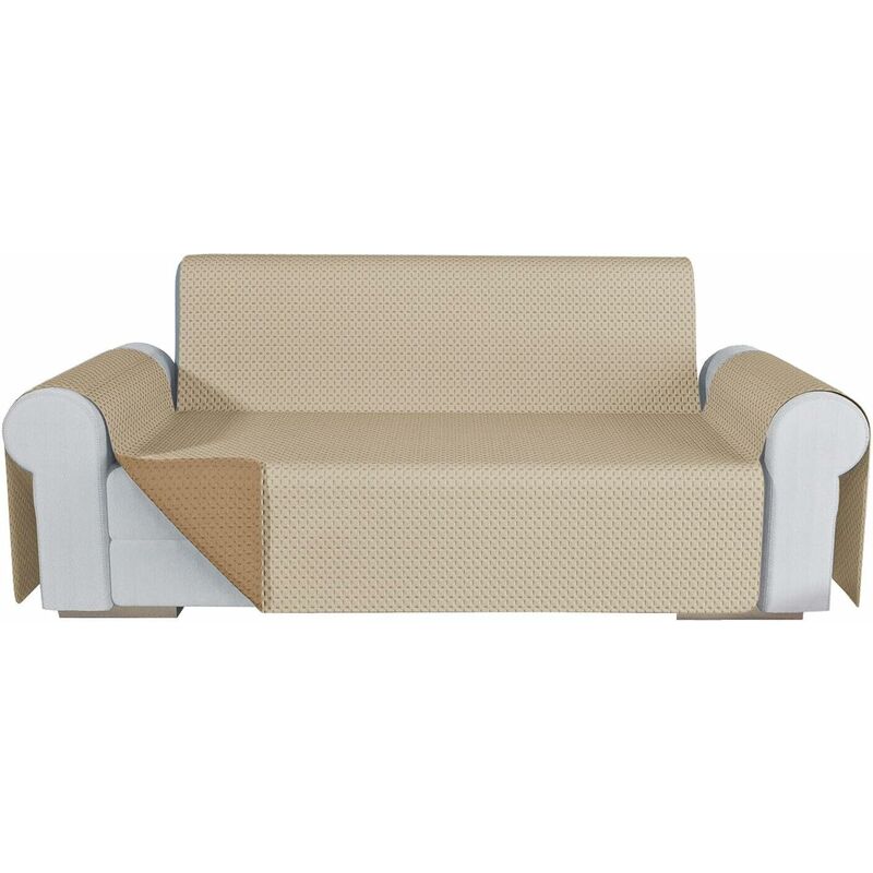 Emmevi Mv S.p.a. - Housse de Sofa Moderne Save Canapé Revêtement Lavable Garniture Beige - 2 Places