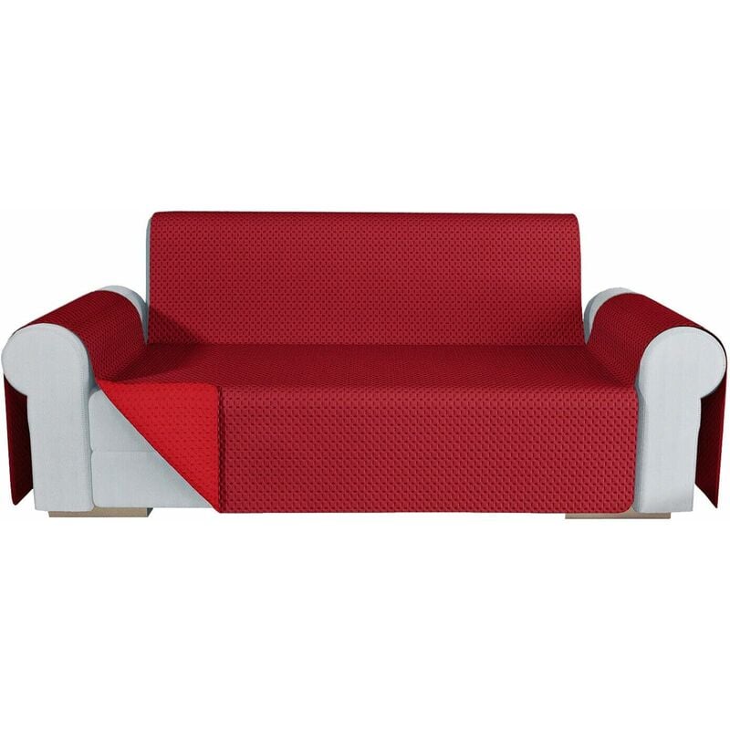 Emmevi Mv S.p.a. - Housse de Sofa Moderne Save Canapé Revêtement Lavable Garniture Rouge - 3 Places