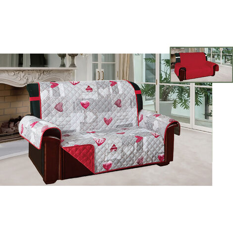 Copridivano E Copripoltrona Trapuntato Reversibile Modello Kino Colore Bordeaux, misura4 PosticoloreBordeaux