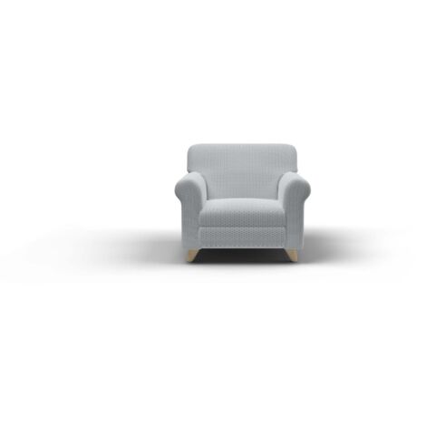 Copridivano Elasticizzato 1 Posto in Poliestere e Cotone Fashionable Grigio Chiaro