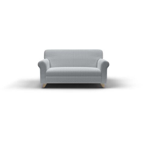 Copridivano Elasticizzato 2 Posti in Poliestere e Cotone Fashionable Grigio Chiaro