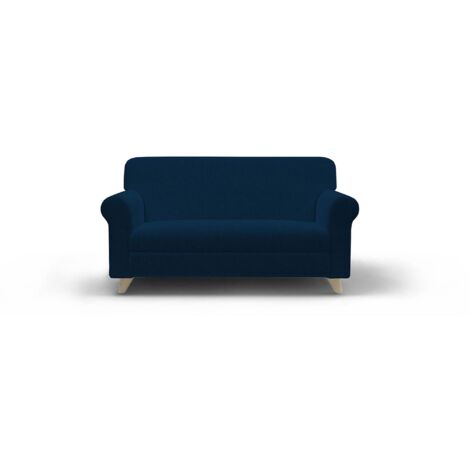 Copridivano Elasticizzato 2 Posti in Poliestere Iris Blu Scuro