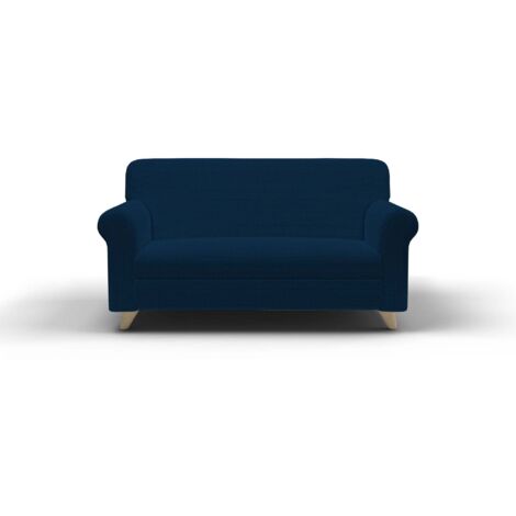 Copridivano Elasticizzato 2 Posti in Poliestere Leslie Blu Scuro