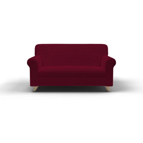 Copridivano Elasticizzato 2 Posti in Poliestere Leslie Bordeaux
