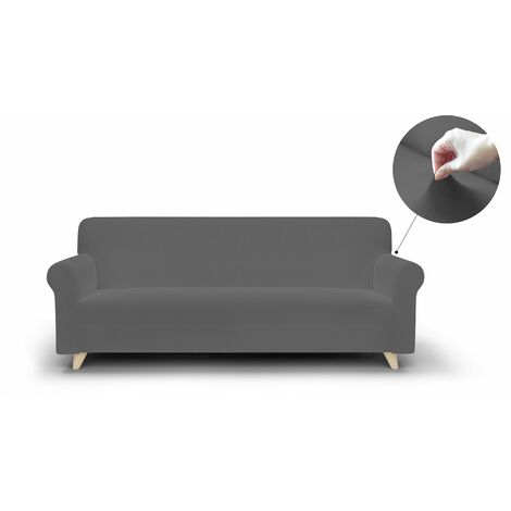 Copridivano Elasticizzato 3 Posti in Poliestere Dahlia Grigio Scuro