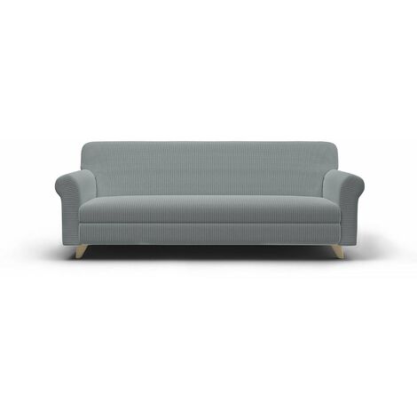 Copridivano Elasticizzato 3 Posti in Poliestere Iris Grigio Chiaro