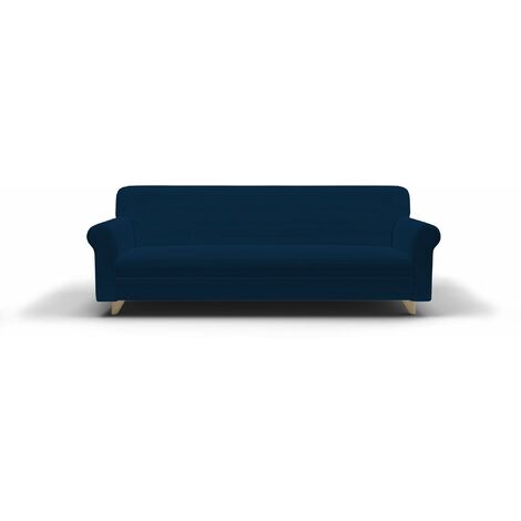 Copridivano Elasticizzato 3 Posti in Poliestere Leslie Blu Scuro