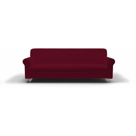 Copridivano Elasticizzato 3 Posti in Poliestere Leslie Bordeaux