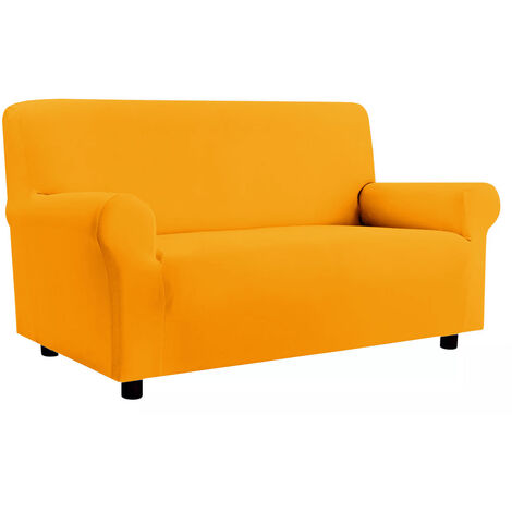 Copridivano Elasticizzato Antimacchia Modello Zeno Colore Arancio, misura2 PosticoloreArancio
