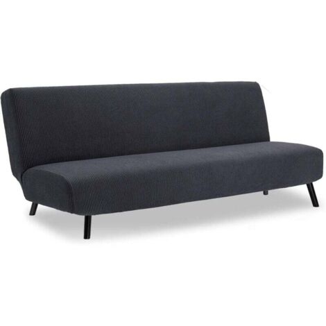 Copridivano elasticizzato, copridivano a 3 posti, copridivano letto regolabile in jacquard elastico (grigio, L)