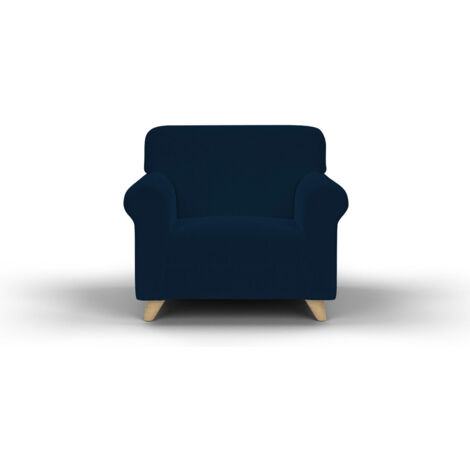Copridivano Elasticizzato in Tessuto Blu Scuro 1 Posto