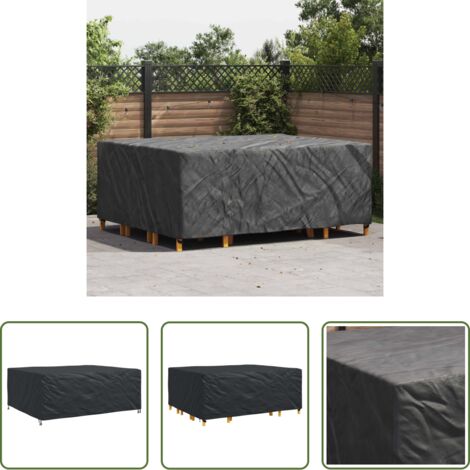 Copridivano impermeabile -  Copertura per mobili Tinta unita Nero 250 x 210 x 70 cm 600D