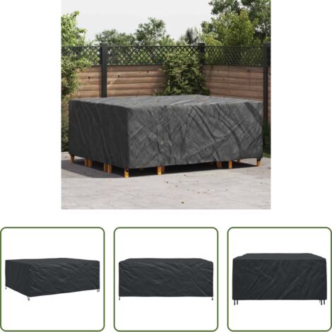 Copridivano impermeabile -  Copertura per mobili Tinta unita Nero 250 x 210 x 90 cm 600D