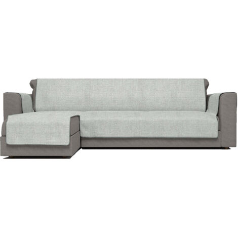 Copridivano in Poliestere con Penisola Sinistra Seduta 190 cm Grigio