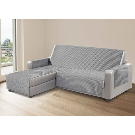 Copridivano Per Divani Con Penisola Lato Destro Modello Sphere Grigio, misura240 cmcoloreGrigio