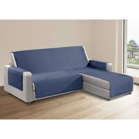 Copridivano Per Divani Con Penisola Lato Sinistro Modello Sphere Blu, misura280 cmcoloreBlu