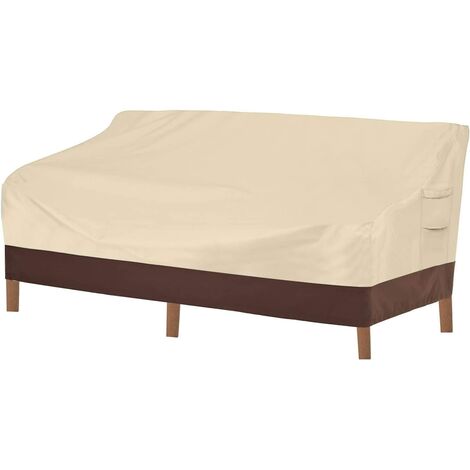 lunghezza x larghezza x altezza beige e marrone Copridivano impermeabile a 3 posti per esterni 200,7 x 94 x 88,9 cm con presa daria 