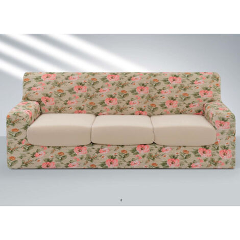 Copridivano Sofa Cover In Fantasia Disegno AB, misuraPoltronacoloreAB 1000 Rosa