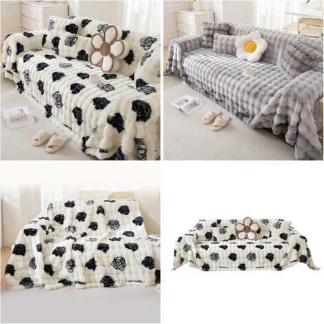 Copridivano spesso in peluche per animali domestici, asciugamano antiscivolo per divano, calda coperta invernale per soggiorno 180180 cm