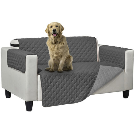 Copridivano Trapuntato Queen Antimacchia Double Face Grigio-Grigio Chiaro, misuraPoltronacoloreGrigio-Grigio Chiaro