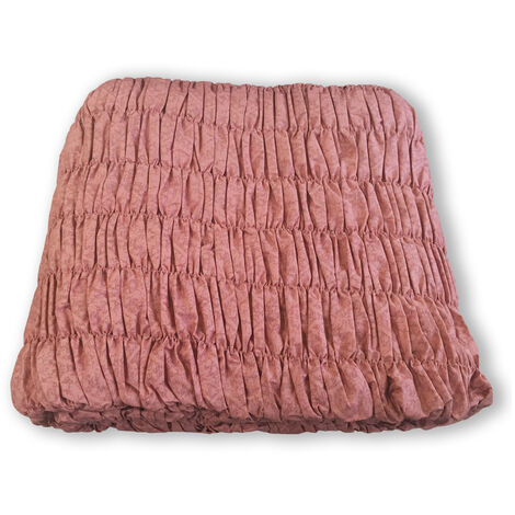 Copridivano Universale Arricciato Rosa Antico, misura4 PosticoloreRosa Antico