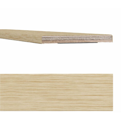 Coprifilo / Mostrina piatta impiallacciata lunghezza 80 x 12 x 2250 mm / Rovere