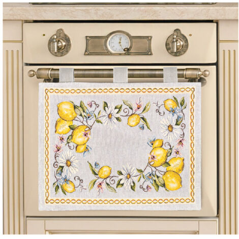 Copriforno Cucina Universale Cinigliato Copertura Decorazione Forno Dis. Limoni
