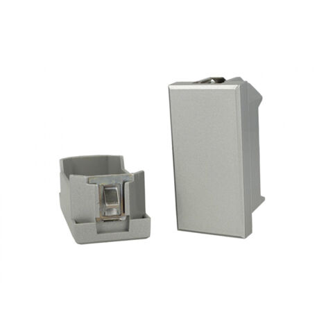 Copriforo Falso polo tappo 1M Grigio Silver Tech Compatibile Bticino Axolute