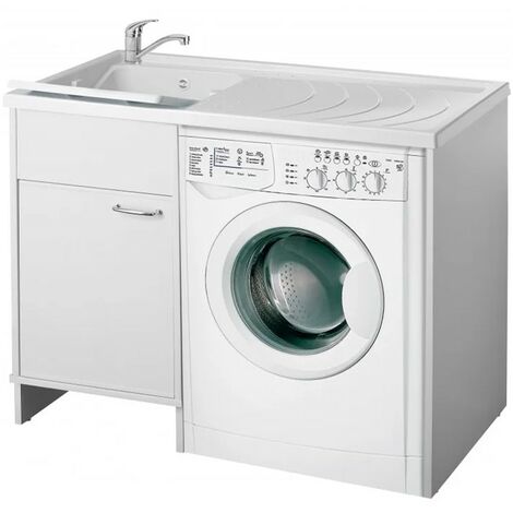 Mobile coprilavatrice Laundry bianco L 65 x P 32 x H 195 cm