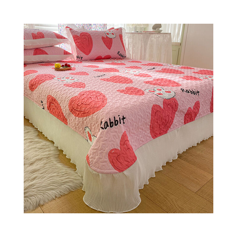 Copriletto in pizzo Chiffon sul letto trapunta